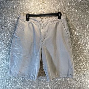 O'Neill Shorts Men's Size 32 W 10 Inseam Gray Pin Stripe Flat Front.
